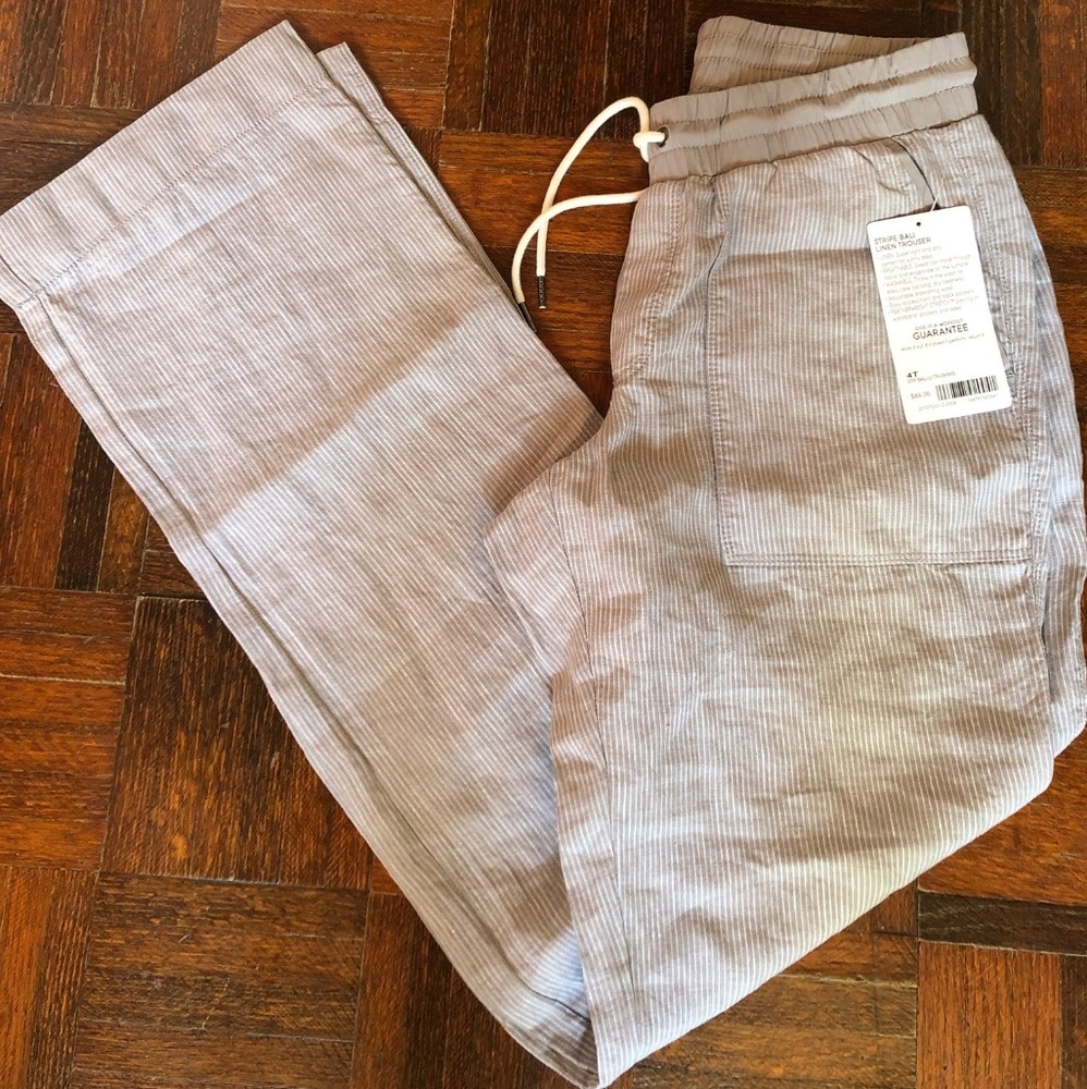 Athleta Stripe Bali Linen Trouser